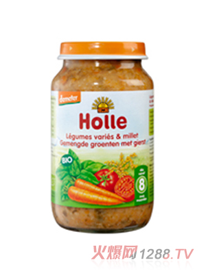 Holle有機(jī)什錦蔬菜小米嬰兒罐頭