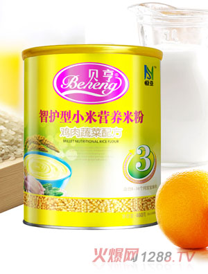 貝亨3段雞肉蔬菜配方小米米粉