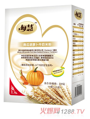 每慧南瓜胡蘿卜牛奶米粉225