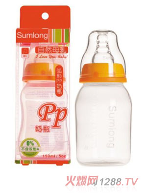 圣馬龍自然母乳標(biāo)準(zhǔn)口徑PP奶瓶150ml