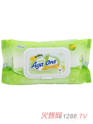 AgaOne韓國(guó)進(jìn)口嬰幼兒濕巾70P加蓋型