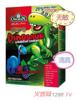 orange澳洲野梅味兒童無敏恐龍水果餅干