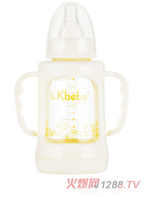 okbebe標口徑防摔晶鉆玻璃奶瓶120mlA-1007