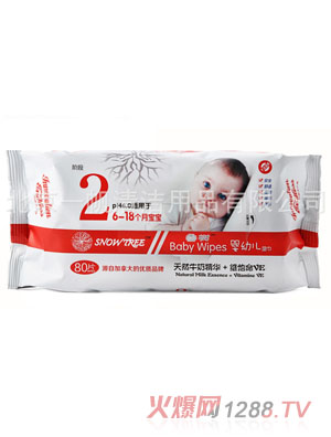 snowtree雪樹嬰幼兒濕巾2段80片裝