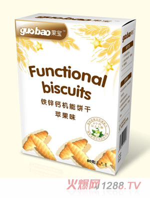 果寶鐵鋅鈣機(jī)能餅干蘋果味