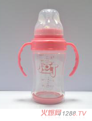 小豆丁寬口徑弧形雙層奶瓶180ml