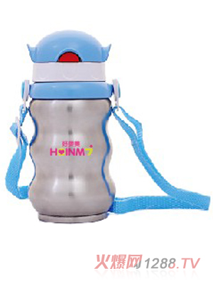 好嬰美不銹鋼保溫背帶水壺 （小波浪三眼怪）220ml