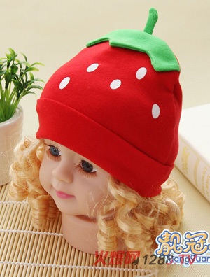 靚冠兒嬰幼兒草莓帽子