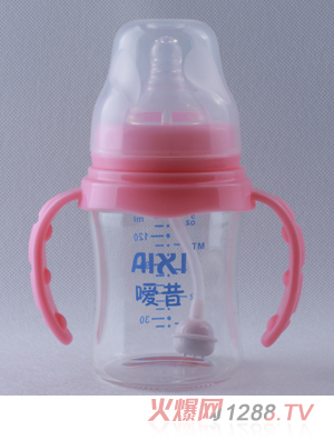 噯昔直身型嬰兒奶瓶粉色150ml