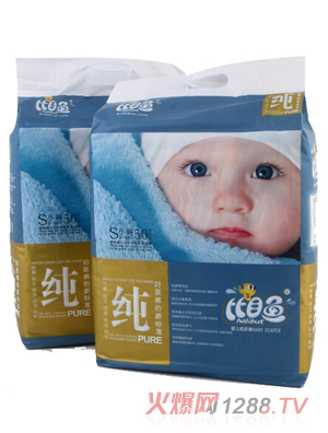 比目魚(yú)加棉快吸純品質(zhì)嬰兒紙尿褲S碼50片