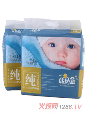 比目魚(yú)加棉快吸純品質(zhì)嬰兒紙尿褲L碼42片