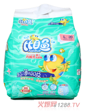比目魚(yú)超薄瞬吸內(nèi)褲式嬰兒紙尿褲L碼20片