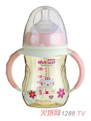 惟特思粉紅寬口PPSU奶瓶雙色系列(180ml)