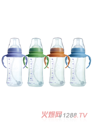 寶恩11安士寬口徑自動(dòng)握把PP奶瓶330ml