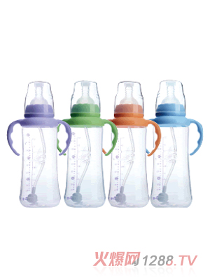 寶恩10安士標(biāo)準(zhǔn)口徑自動(dòng)握把PP奶瓶300ml