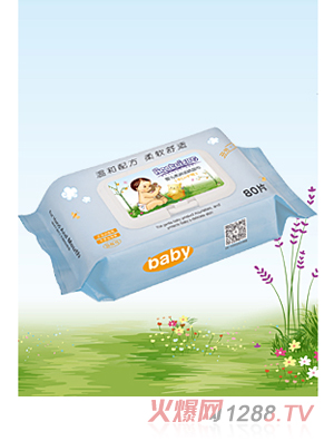 寶貝星嬰兒芬芳80片柔潤(rùn)潔膚濕巾（手口+護(hù)臀）