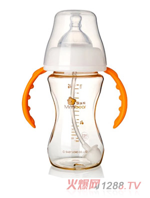 瞇瞇熊PES寬口徑自動(dòng)吸管奶瓶奶瓶200ml