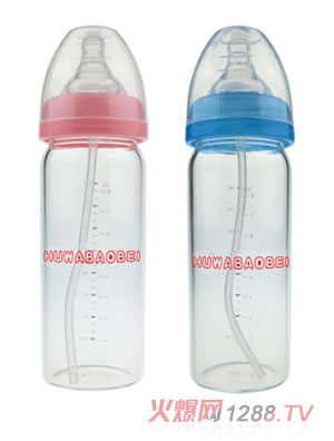 虎娃寶貝寬口直身玻璃奶瓶240ML
