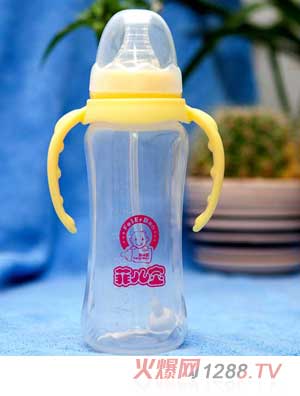 菲兒寶240毫升PP全自動(dòng)標(biāo)口奶瓶（黃）