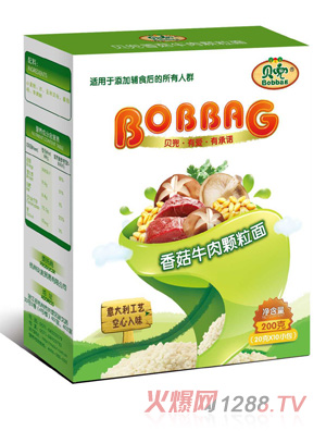 貝兜香菇牛肉顆粒面
