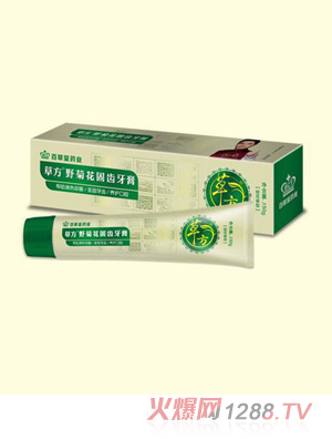 草方野菊花固齒牙膏