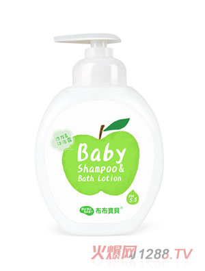 布布寶貝嬰兒蘋果洗發(fā)沐浴露300ml