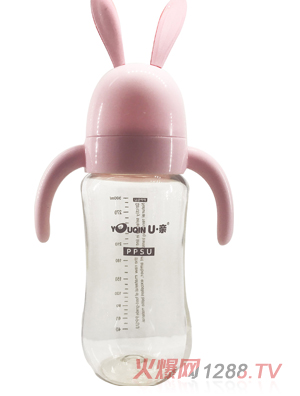 優(yōu)親PPSU奶瓶粉色300ml
