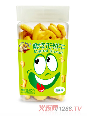 HAMU BEAR數(shù)字形餅干-蔬菜味