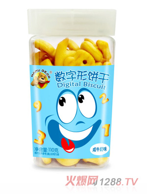 HAMU BEAR數(shù)字形餅干-咸牛奶味