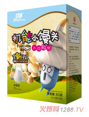方廣機(jī)能小饅頭（牛奶味）80g