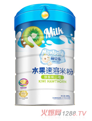萌貝樂水果速溶米粉-獼猴桃山楂 聽裝