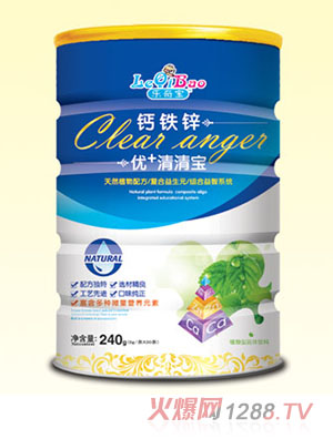 樂奇寶優(yōu)+清清寶240g 鈣鐵鋅