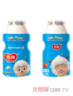 優(yōu)潤草莓味乳酸菌飲品 瓶裝