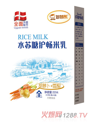 智慧熊水蘇糖護(hù)腸米乳 胡蘿卜+雪梨 盒裝