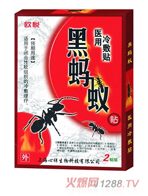 歐悅黑螞蟻醫(yī)用冷敷貼 2貼裝
