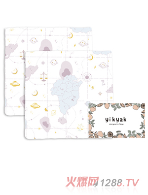 yikyak竹棉紗布小方巾（6件裝） 流浪星球