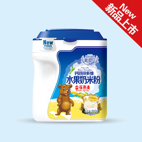   嘉盈貝香蕉燕麥水果奶米粉