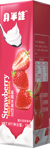   月半娃草莓水果奶豆長方形包