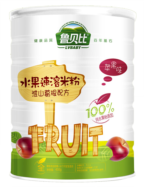   魯貝比淮山葛根配方水果速溶米粉聽裝